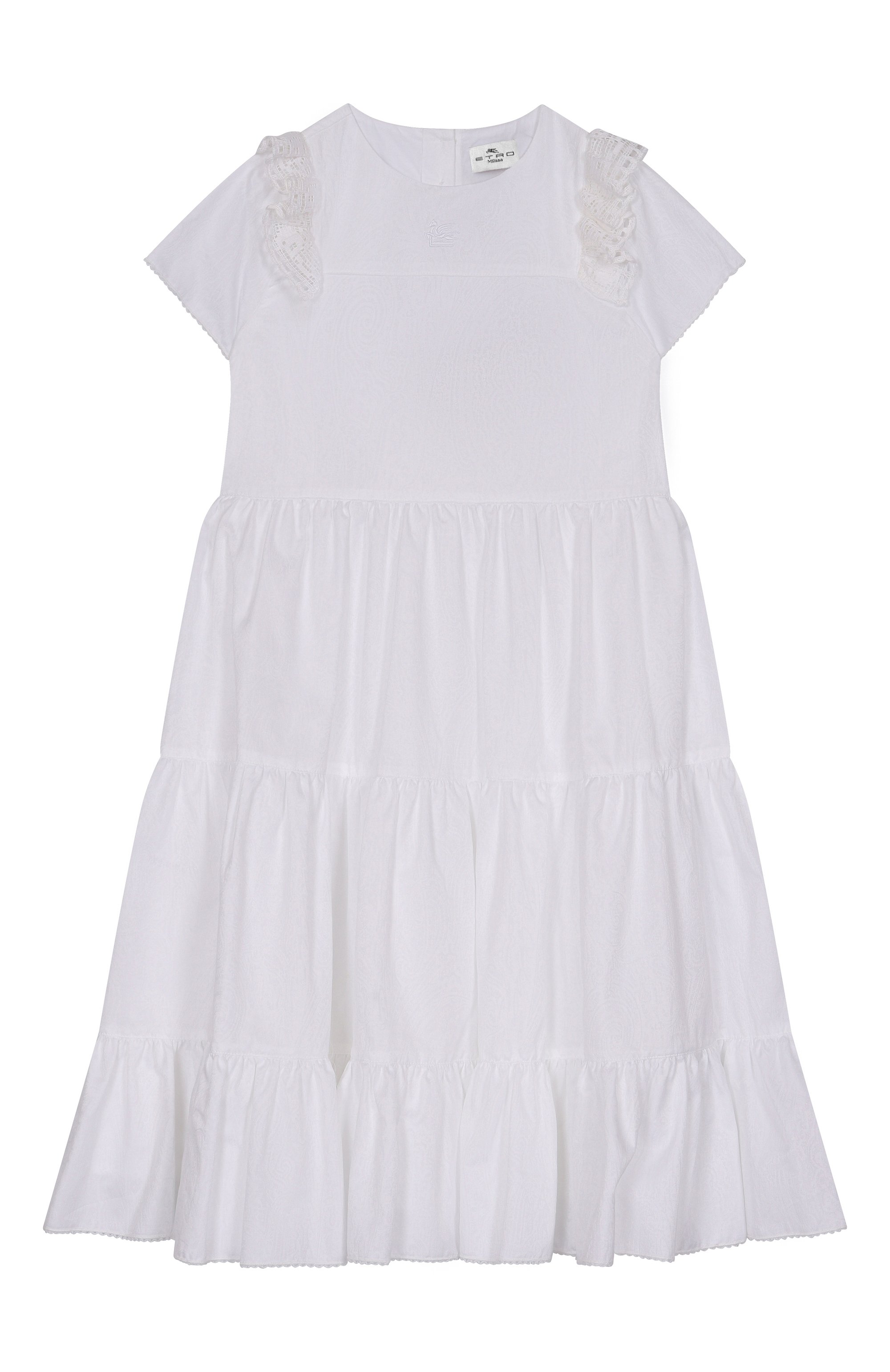 Хлопковое платье ETRO белого цвета по цене 43800 руб., арт. GW1A31, фото 1 Хлопковое платье ETRO, арт. GW1A31, фото 1