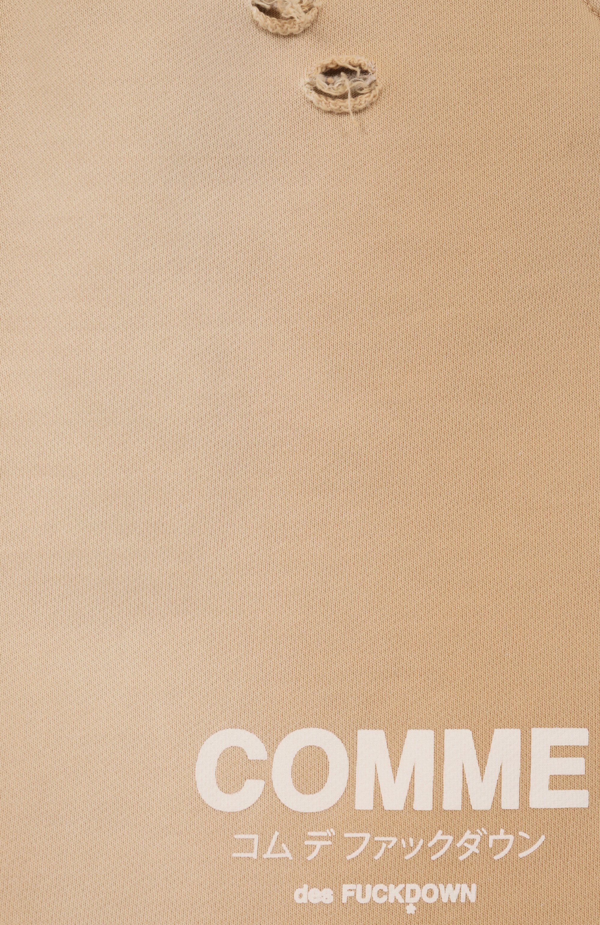 Хлопковые шорты COMME DES FUCKDOWN бежевого цвета по цене 14050 руб., арт. CFABW01238, фото 6 Хлопковые шорты COMME DES FUCKDOWN, арт. CFABW01238, фото 6