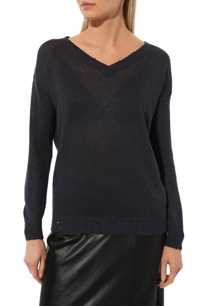 Пуловер изо льна и шелка BRUNELLO CUCINELLI, арт. M1000B1033, фото 3