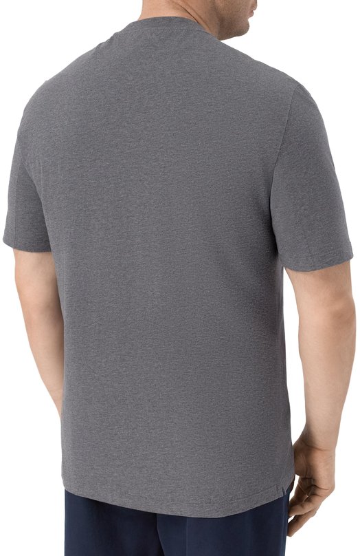 Хлопковая футболка Brunello Cucinelli M0B138520W Серый  M0B138520W Фото 4