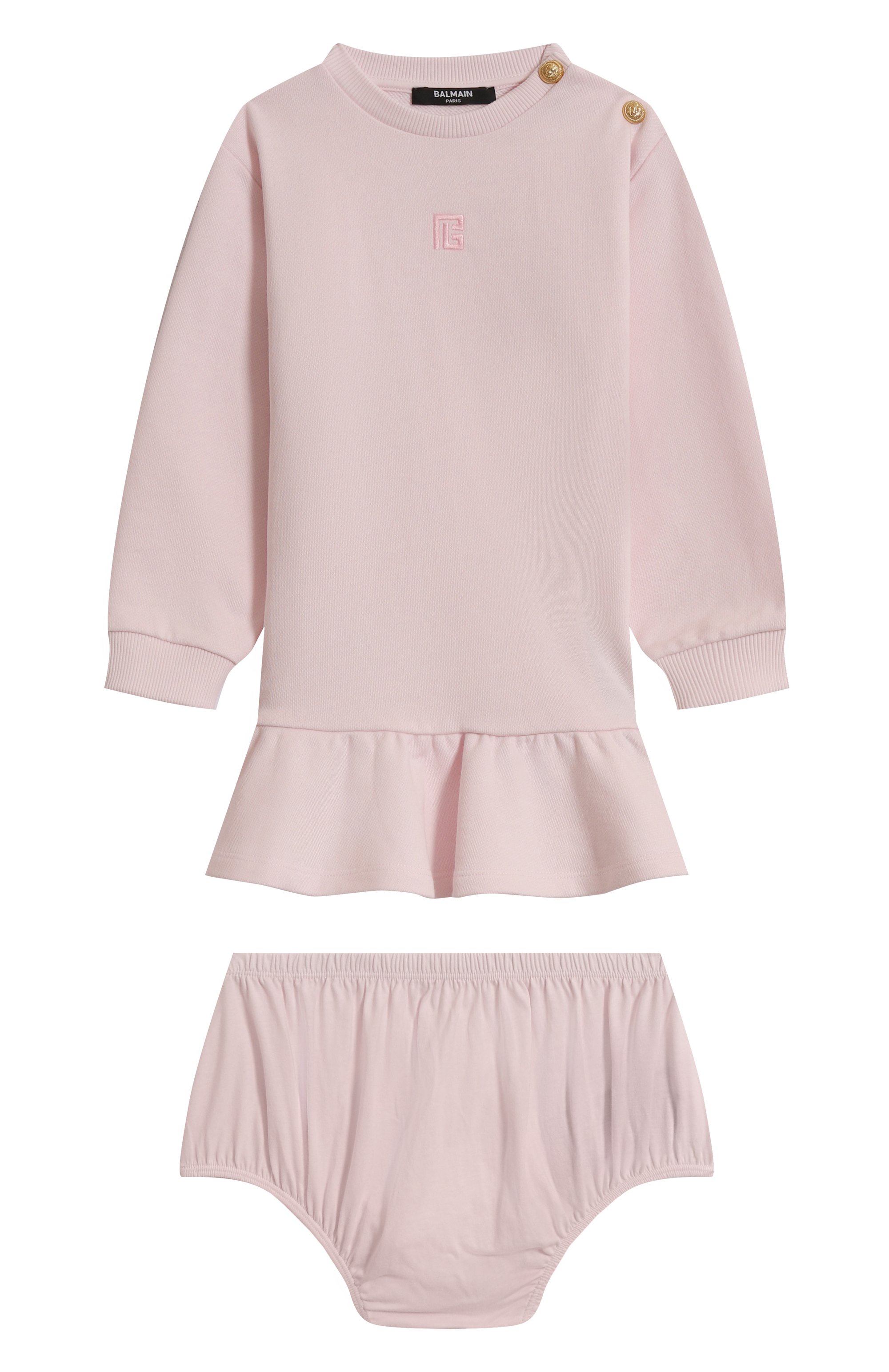 Хлопковый комплект из платья и шорт BALMAIN, арт. BX1010, фото 1