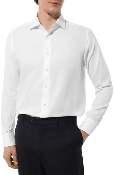 Сорочка из хлопка и льна CANALI, арт. N798/GR03205, фото 3