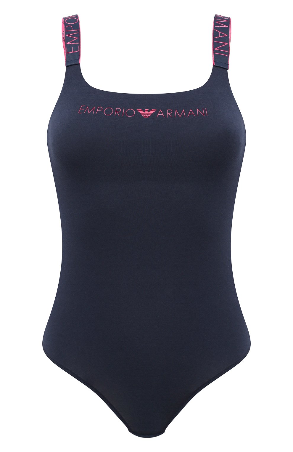 Хлопковое боди EMPORIO ARMANI темно-синего цвета по цене 8185 руб., арт. 164355/0A317, фото 1 Хлопковое боди EMPORIO ARMANI, арт. 164355/0A317, фото 1