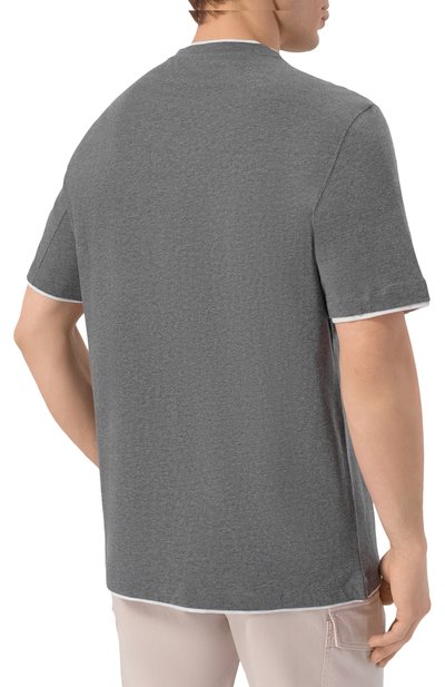 Хлопковая футболка BRUNELLO CUCINELLI, арт. M0B137427, фото 4