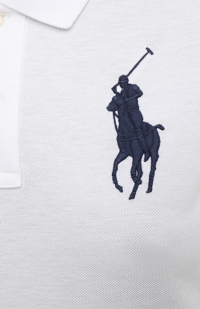 Хлопковое поло с вышитым логотипом бренда POLO RALPH LAUREN, арт. 211505656, фото 5