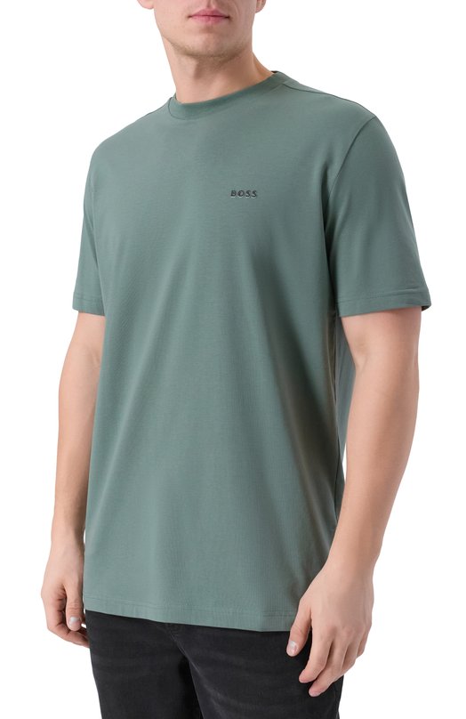 Хлопковая футболка BOSS Green 50506373 Зелёный  50506373 Фото 3