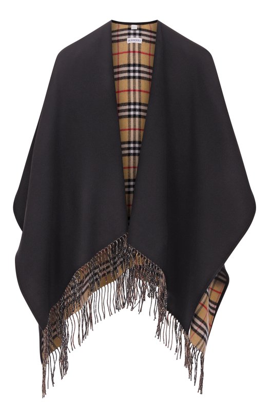 Шерстяное пончо Burberry 8077897 Разноцветный 8077897