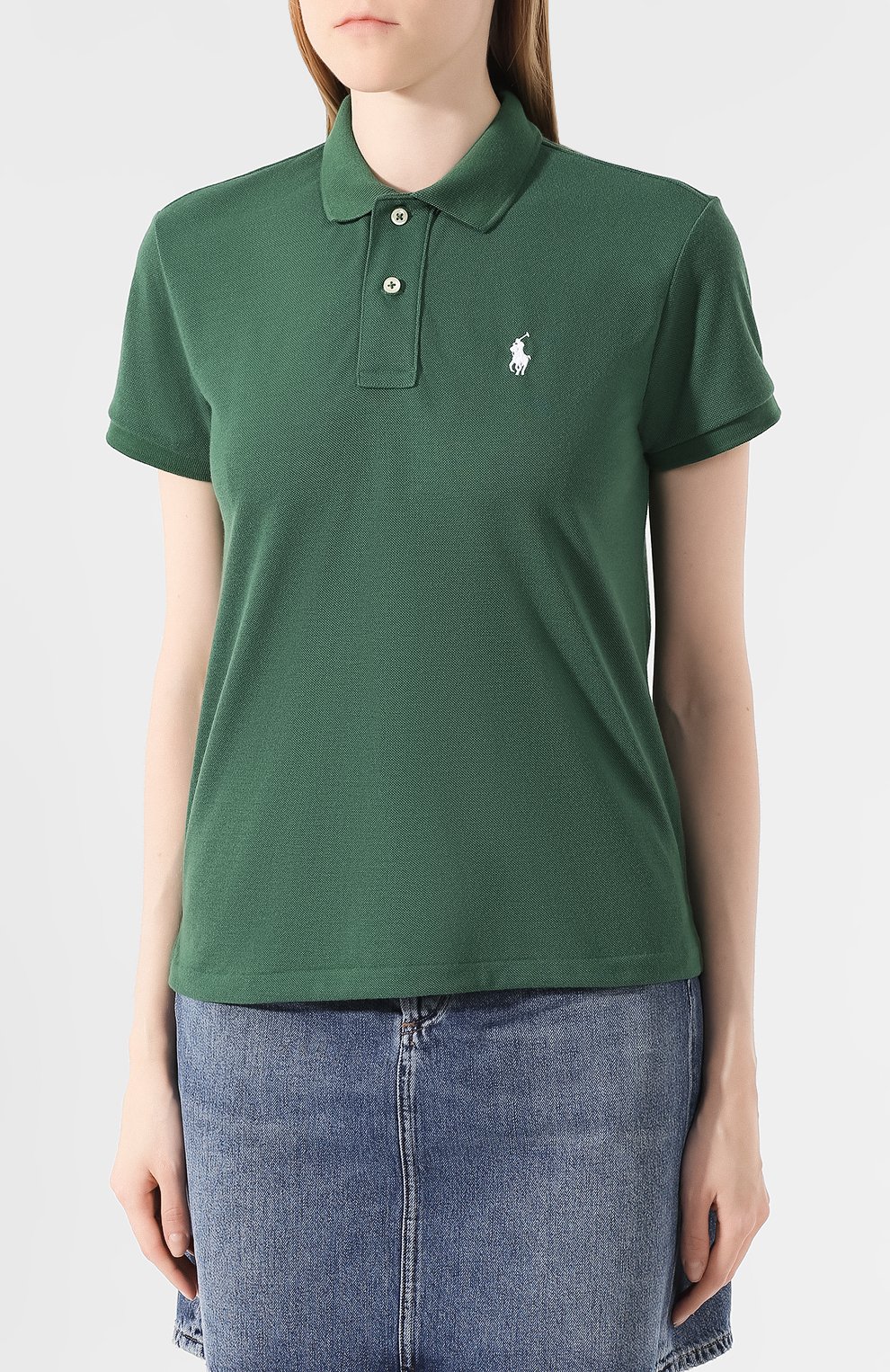 Поло POLO RALPH LAUREN зеленого цвета по цене 13200 руб., арт. 211752594, фото 3 Поло POLO RALPH LAUREN, арт. 211752594, фото 3