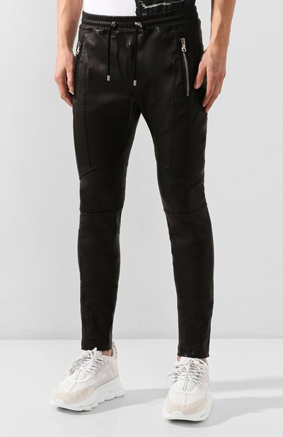 Кожаные брюки BALMAIN, арт. TH15630/Z319, фото 3