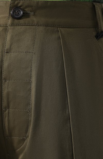 Хлопковые брюки DSQUARED2 зеленого цвета по цене 34450 руб., арт. S72KA1011/S35175, фото 5 Хлопковые брюки DSQUARED2, арт. S72KA1011/S35175, фото 5