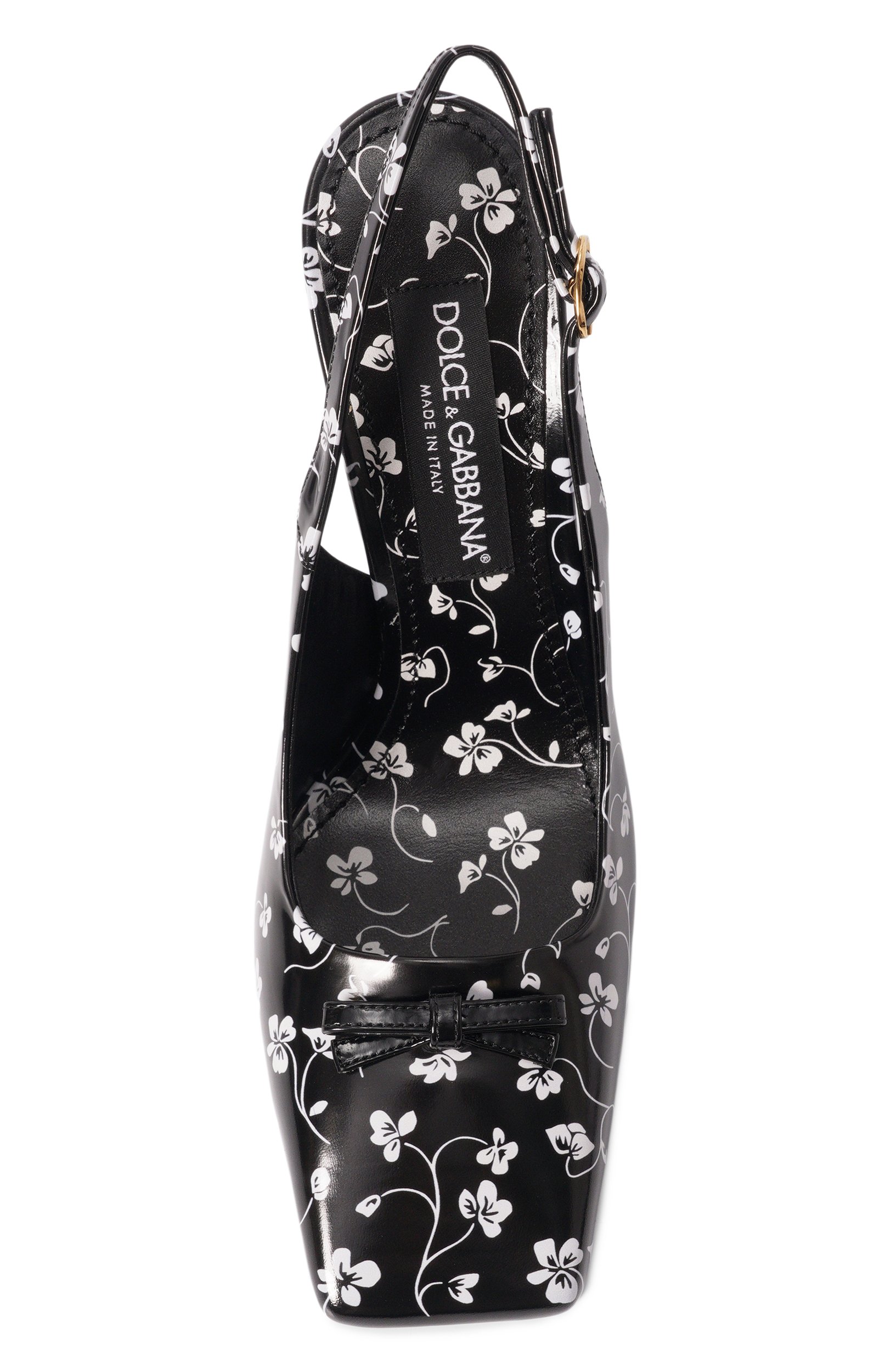 Кожаные туфли DOLCE & GABBANA черно-белого цвета по цене 134000 руб., арт. CG1101/A3U09, фото 6 Кожаные туфли DOLCE & GABBANA, арт. CG1101/A3U09, фото 6