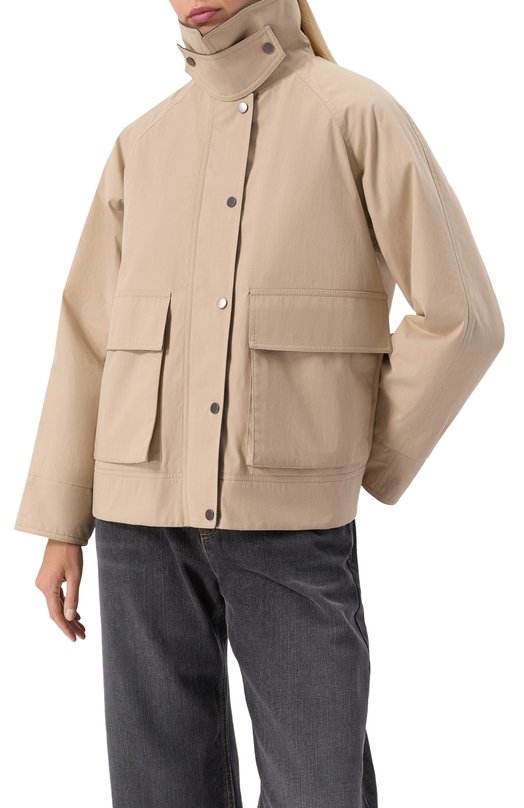 Хлопковая куртка Brunello Cucinelli MM5397907P Бежевый  MM5397907P Фото 6