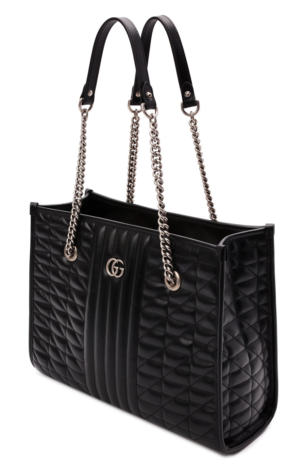 Сумка-тоут gg marmont 2.0 GUCCI черного цвета по цене 309600 руб., арт. 675796/UM8BN, фото 5 Сумка-тоут gg marmont 2.0 GUCCI, арт. 675796/UM8BN, фото 5