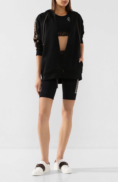 Кожаные кеды FENDI белого цвета по цене 79950 руб., арт. 8E6734 A83J, фото 2 Кожаные кеды FENDI, арт. 8E6734 A83J, фото 2