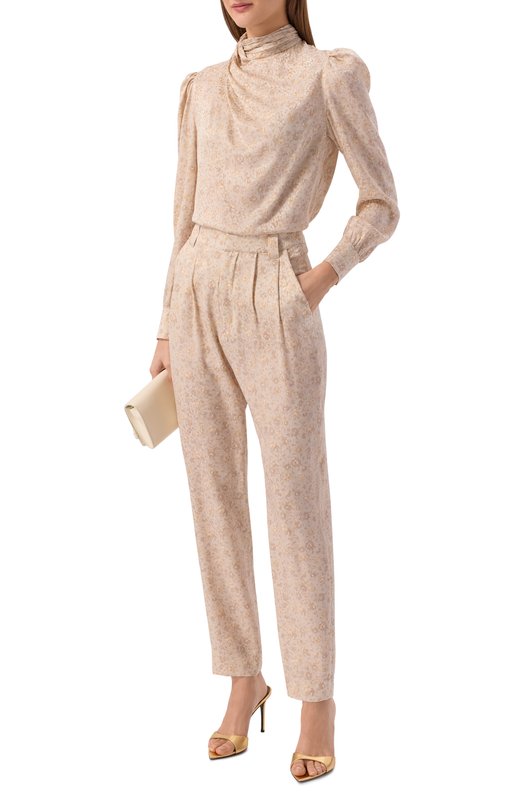 Шелковая блузка Alessandra Rich FABX4334/F4670 Кремовый  FABX4334/F4670 Фото 2