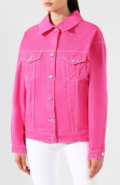 Джинсовая куртка MSGM фуксия цвета по цене 29950 руб., арт. 2642MDH143TX 195267, фото 3 Джинсовая куртка MSGM, арт. 2642MDH143TX 195267, фото 3