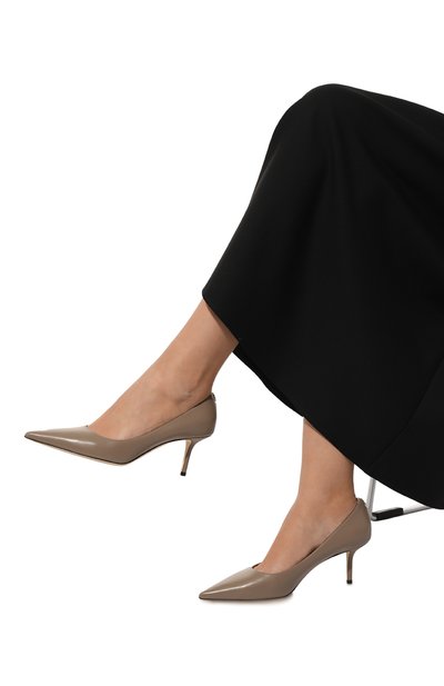 Кожаные туфли love 65 JIMMY CHOO бежевого цвета по цене 68750 руб., арт. L0VE65/ZNU, фото 3 Кожаные туфли love 65 JIMMY CHOO, арт. L0VE65/ZNU, фото 3