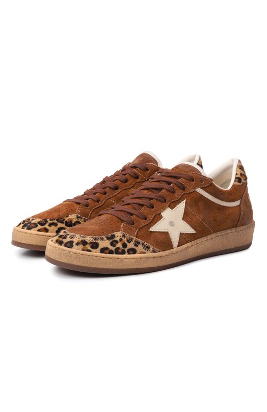 Замшевые кеды Ball Star Golden Goose Deluxe Brand GWF00117.F008064 Коричневый GWF00117.F008064