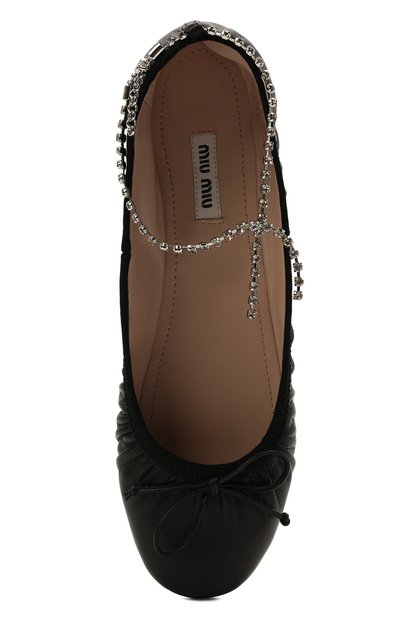 Кожаные балетки MIU MIU, арт. 5F916C/038, фото 5
