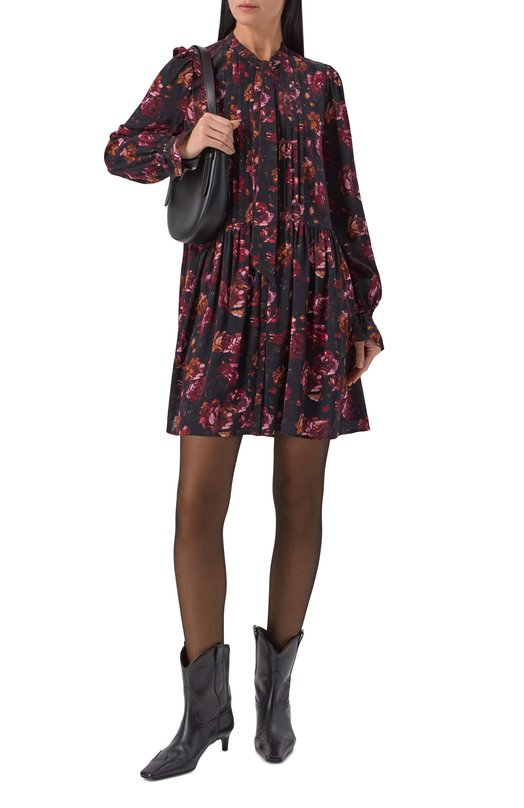 Платье из вискозы и шелка The Kooples FR0B31109K Разноцветный  FR0B31109K Фото 2