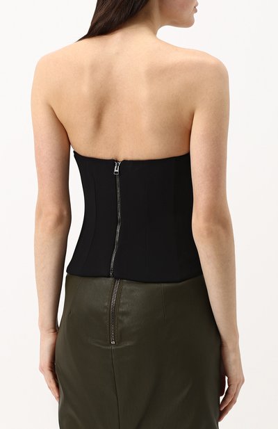 Однотонный топ-бюстье из вискозы TOM FORD черного цвета по цене 280500 руб., арт. 118TS1694-FAX128, фото 4 Однотонный топ-бюстье из вискозы TOM FORD, арт. 118TS1694-FAX128, фото 4
