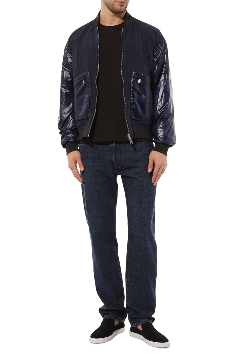 Замшевые слипоны BOSS темно-синего цвета по цене 14900 руб., арт. 50493024, фото 2 Замшевые слипоны BOSS, арт. 50493024, фото 2