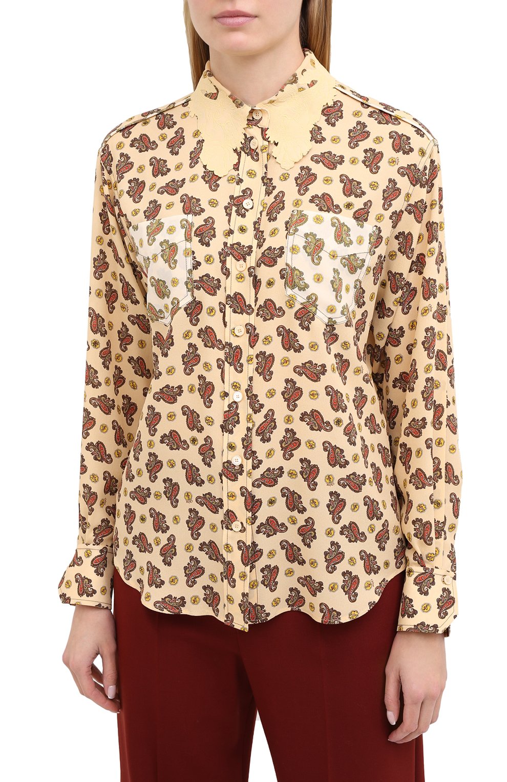 Шелковая блузка CHLOÉ, арт. CHC20WHT49331, фото 3