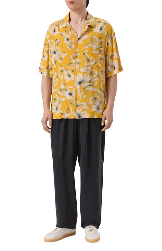 Рубашка из вискозы Laneus S6LAMASI077 Жёлтый  S6LAMASI077 Фото 2