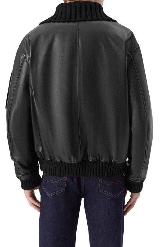Кожаный бомбер MVST M25.1PM.0004*/PL0NGE Чёрный  M25.1PM.0004*/PL0NGE Фото 4