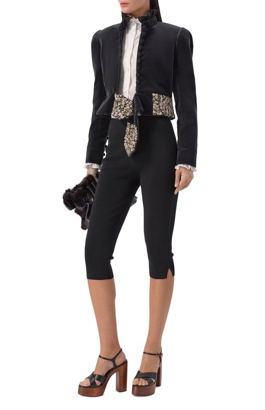 Бархатный жакет Chloé CH25WVE81091 Чёрный  CH25WVE81091 Фото 2