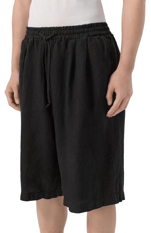 Льняные шорты Never Enough 2B6M512-148/MPA079 W142 Чёрный  2B6M512-148/MPA079 W142 Фото 3