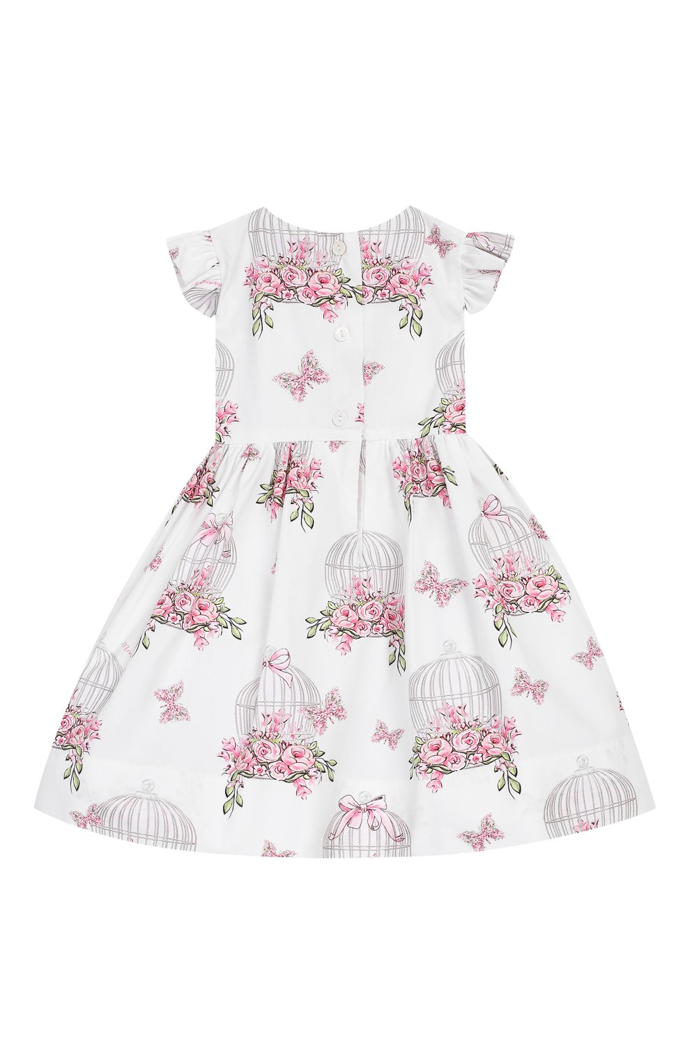 Хлопковое платье MONNALISA белого цвета по цене 15000 руб., арт. 313905, фото 2 Хлопковое платье MONNALISA, арт. 313905, фото 2