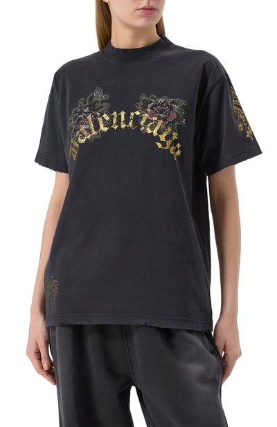 Хлопковая футболка BALENCIAGA, арт. 809122/TRVZ2, фото 3