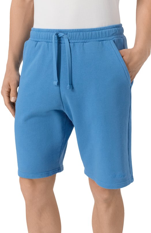 Хлопковые шорты MC2 Saint Barth STBM RANDLE/00195H Синий  STBM RANDLE/00195H Фото 3