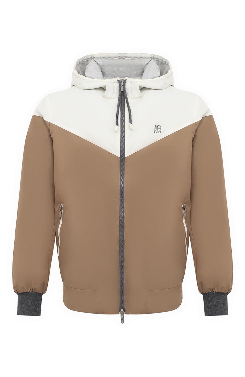 Двусторонний бомбер BRUNELLO CUCINELLI бежевого цвета по цене 326500 руб., арт. MM45A7389G, фото 1 Двусторонний бомбер BRUNELLO CUCINELLI, арт. MM45A7389G, фото 1