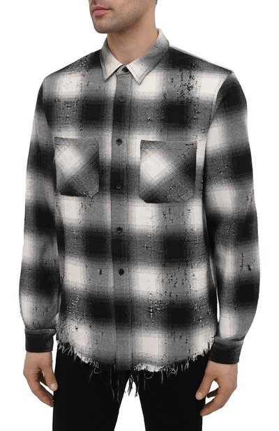 Рубашка из хлопка и шерсти AMIRI, арт. MSL001-001, фото 3