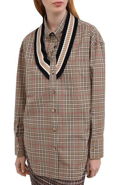 Хлопковая рубашка BURBERRY, арт. 4566410, фото 3