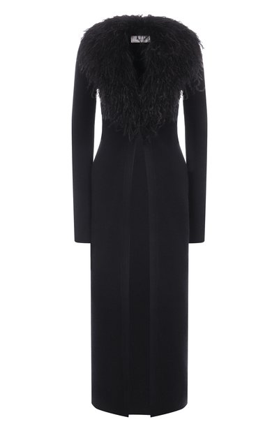 Женский шерстяной кардиган с отделкой перьями BLUMARINE, арт. 2M608A