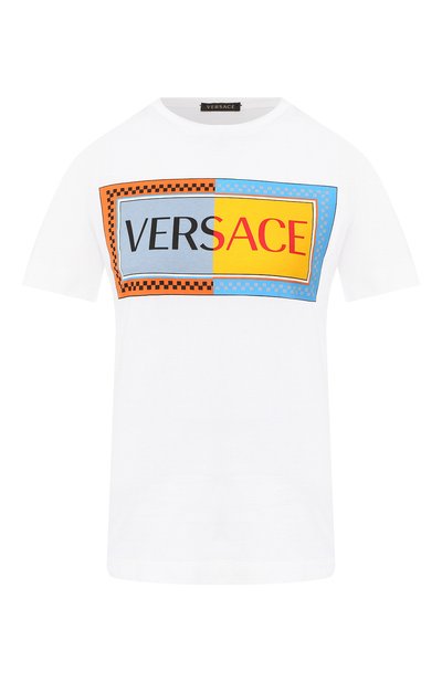 Женская хлопковая футболка VERSACE, арт. A82247/A228806
