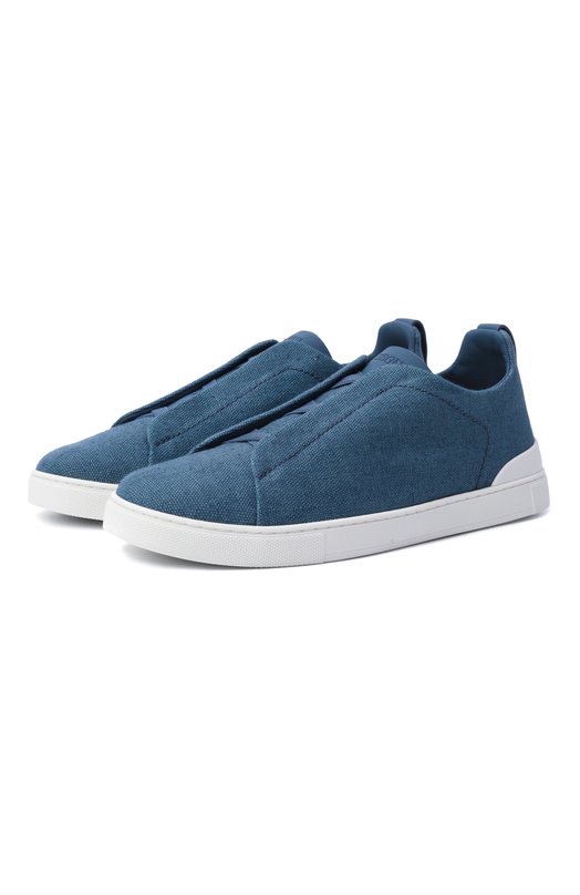 Текстильные кеды Triple Stitch Zegna S7981Z/LHLNA Синий S7981Z/LHLNA