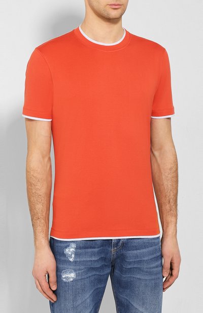 Хлопковая футболка BRUNELLO CUCINELLI, арт. M0T617427, фото 3