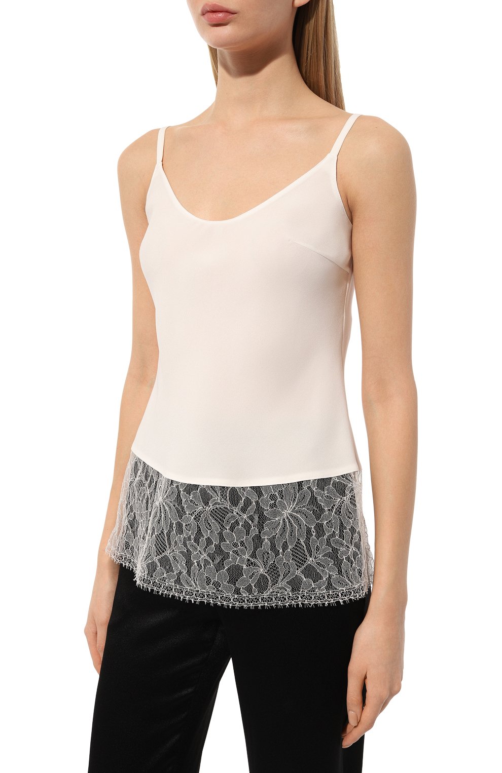 Шелковый топ CHAPURIN белого цвета по цене 38000 руб., арт. TP/19442/27878-м/SS23, фото 3 Шелковый топ CHAPURIN, арт. TP/19442/27878-м/SS23, фото 3