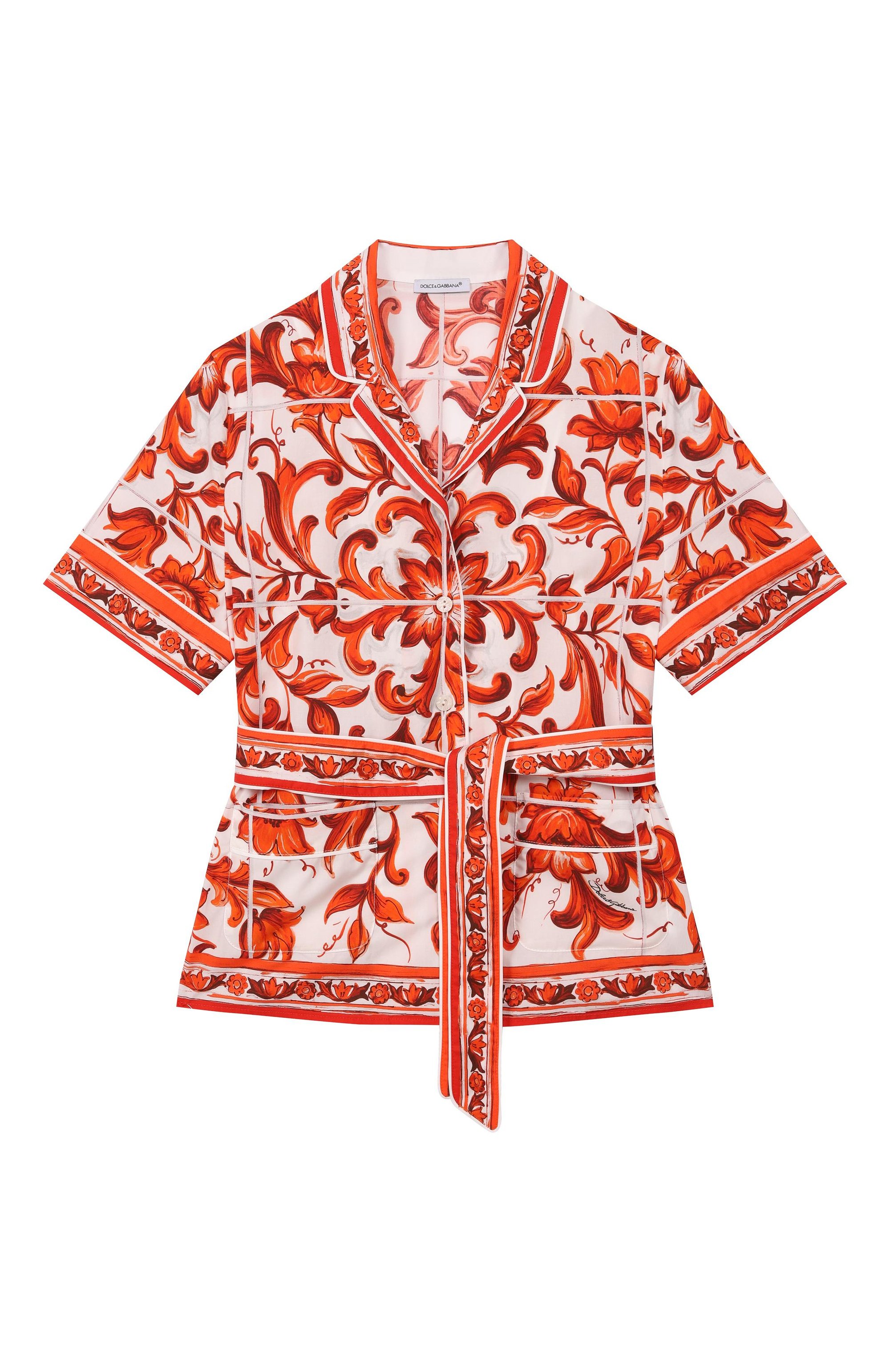 Хлопковая рубашка DOLCE & GABBANA, арт. L56S07/G7P4J, фото 1