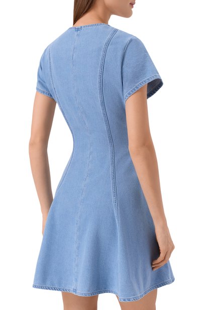 Джинсовое платье 7 FOR ALL MANKIND голубого цвета по цене 37050 руб., арт. 7U7STE38-1BA, фото 3 Джинсовое платье 7 FOR ALL MANKIND, арт. 7U7STE38-1BA, фото 3