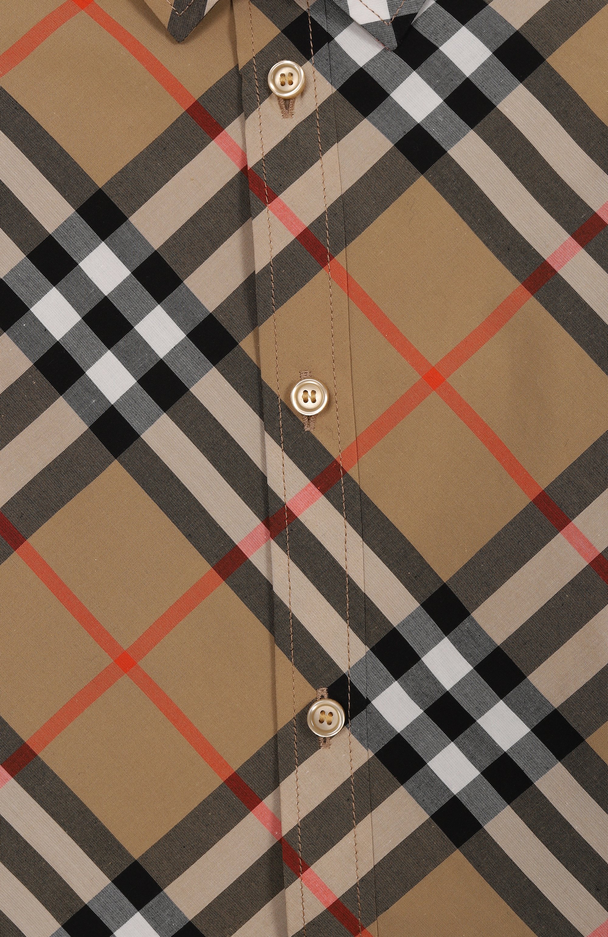 Хлопковая рубашка BURBERRY, арт. 8089804, фото 3