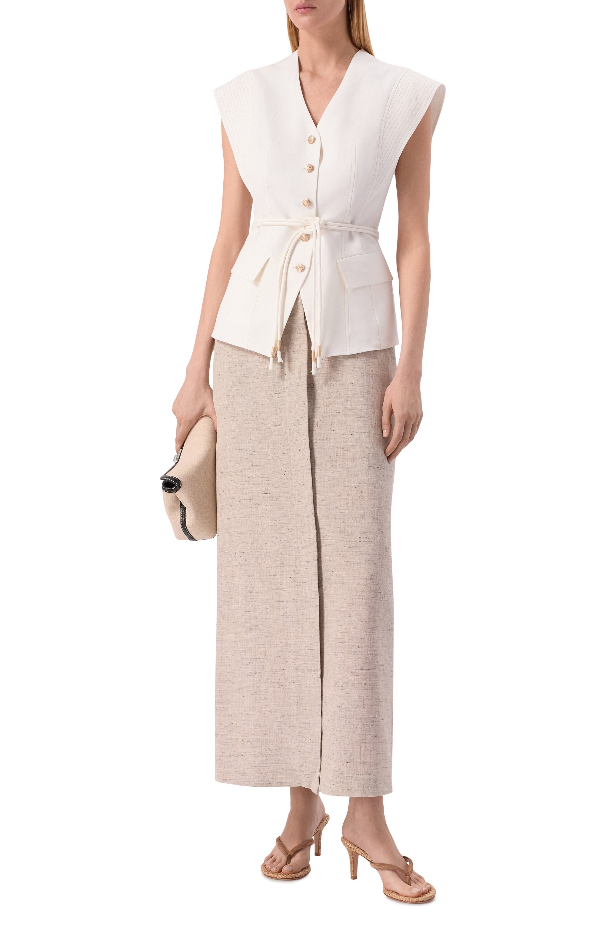 Жилет изо льна и вискозы FREEAGE, арт. WS26.VS027.2070.100, фото 2