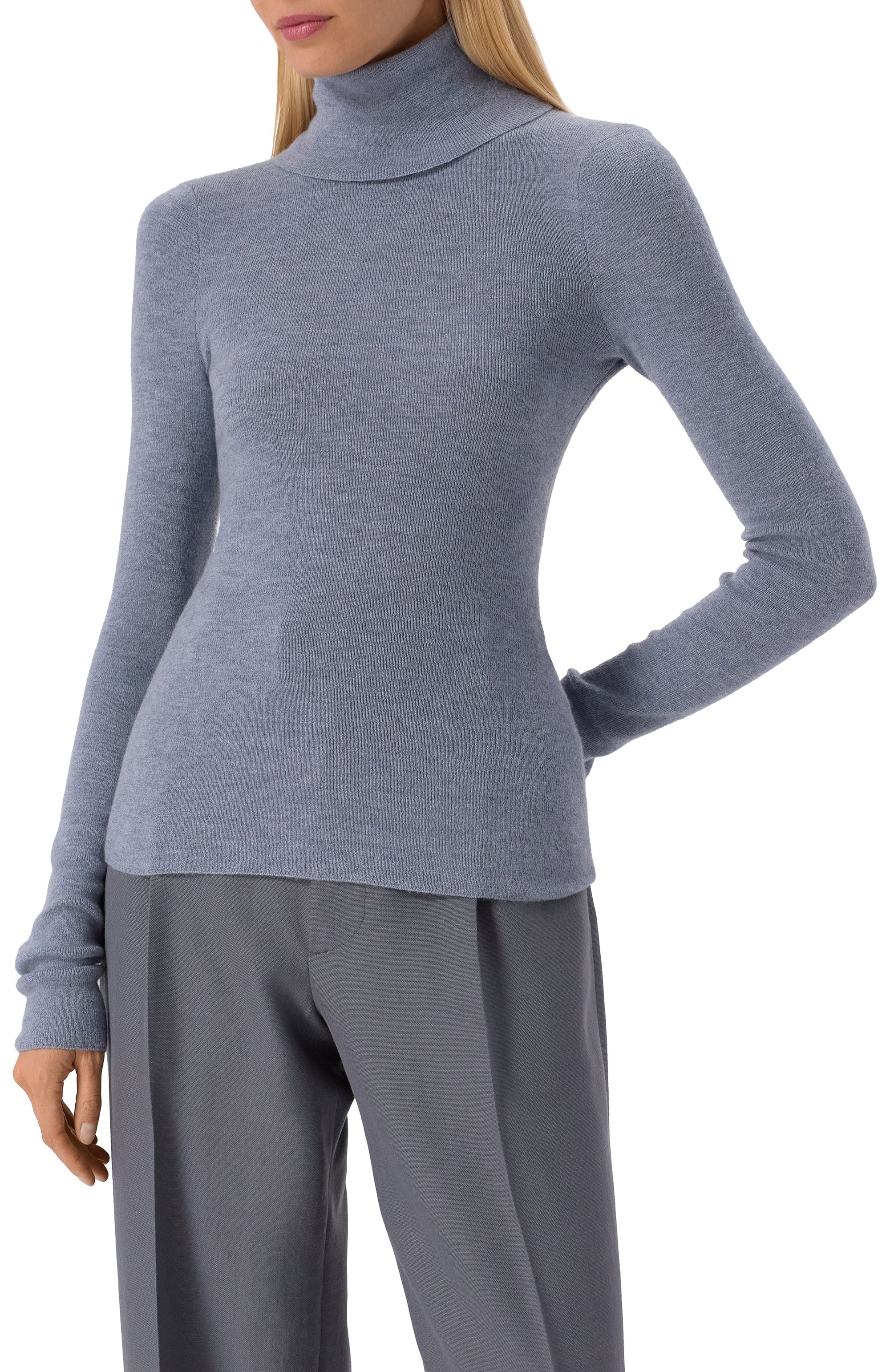 Кашемировая водолазка MVST голубого цвета по цене 104000 руб., арт. MKNSW014/ME23014, фото 3 Кашемировая водолазка MVST, арт. MKNSW014/ME23014, фото 3