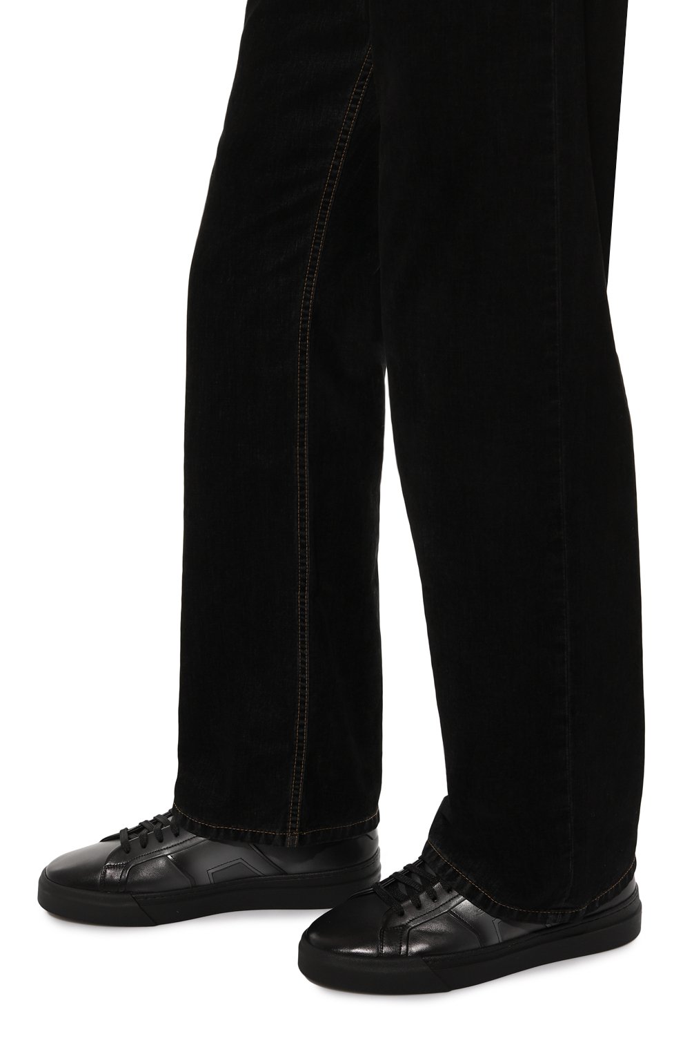 Кожаные кеды gloria SANTONI, арт. MBGG22018NE0PG0N, фото 3