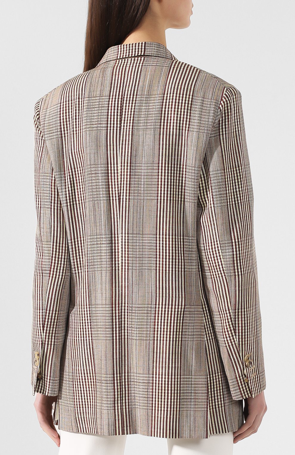 Двубортный жакет GOLDEN GOOSE DELUXE BRAND бежевого цвета по цене 83150 руб., арт. G34WP065.A1, фото 4 Двубортный жакет GOLDEN GOOSE DELUXE BRAND, арт. G34WP065.A1, фото 4
