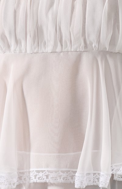Шелковый топ DOLCE & GABBANA белого цвета по цене 183000 руб., арт. F72X0T/FU1AT, фото 5 Шелковый топ DOLCE & GABBANA, арт. F72X0T/FU1AT, фото 5